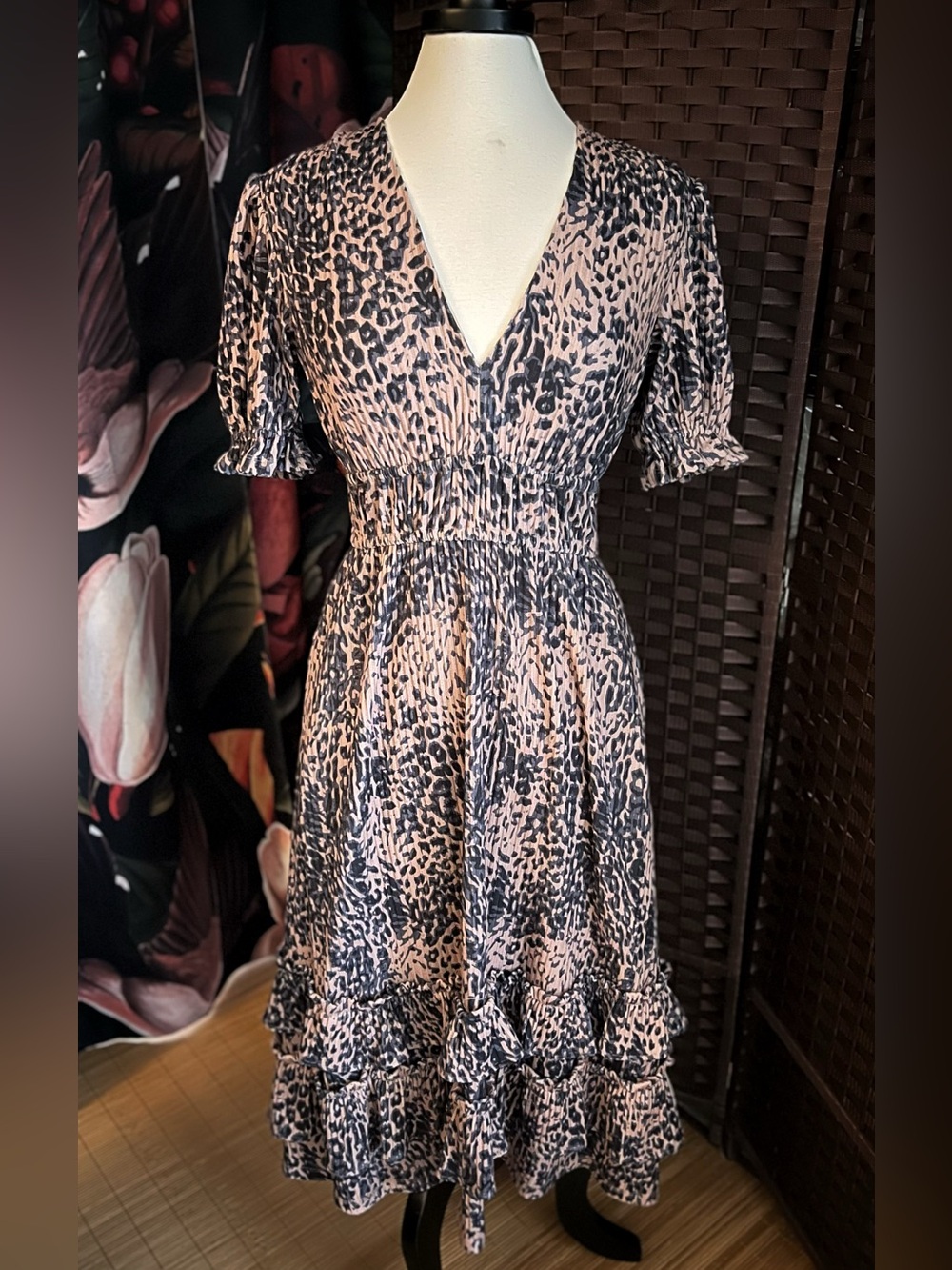 Hutch Animal Print Midi Dress